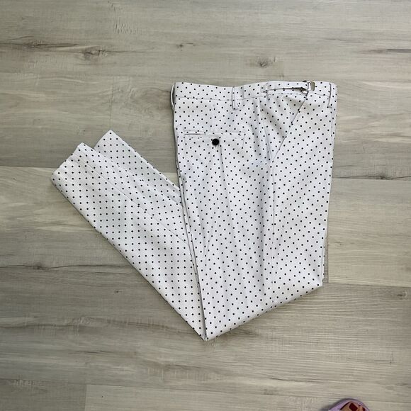 Custom Made Womens Polka Dot Suit Blazer Pants Lined Adjustable Waist  Sz L - XL - Picture 13 of 16